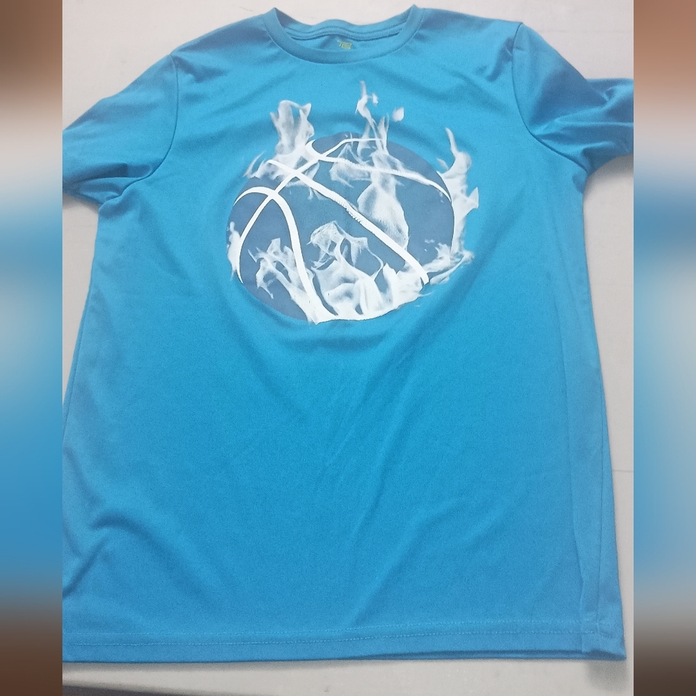 Tek Gear Aqua Basketball Graphic Tee